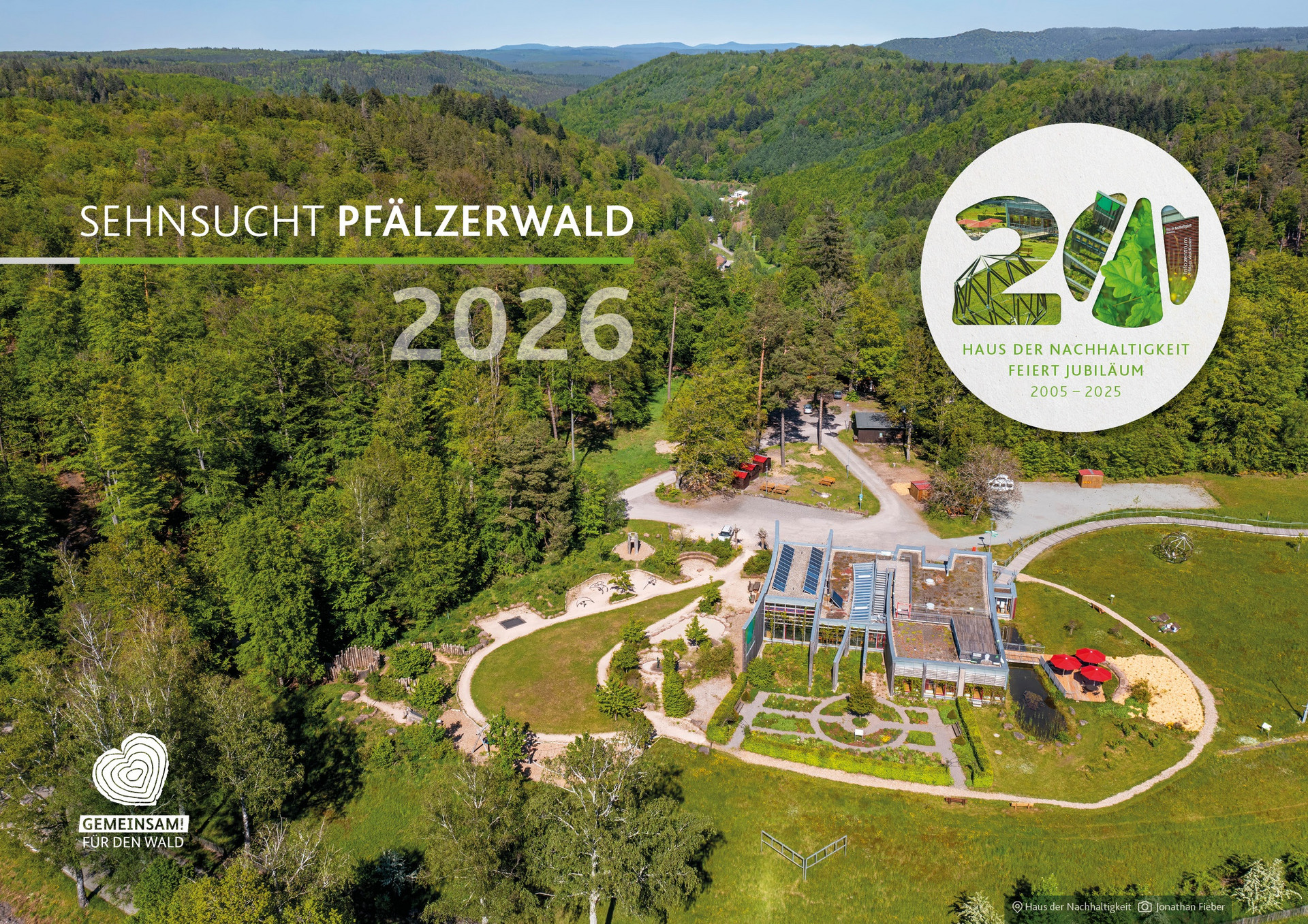 Titelseite eines Kalenders mit Namen und Haus der Nachhaltigkeit abgebildet